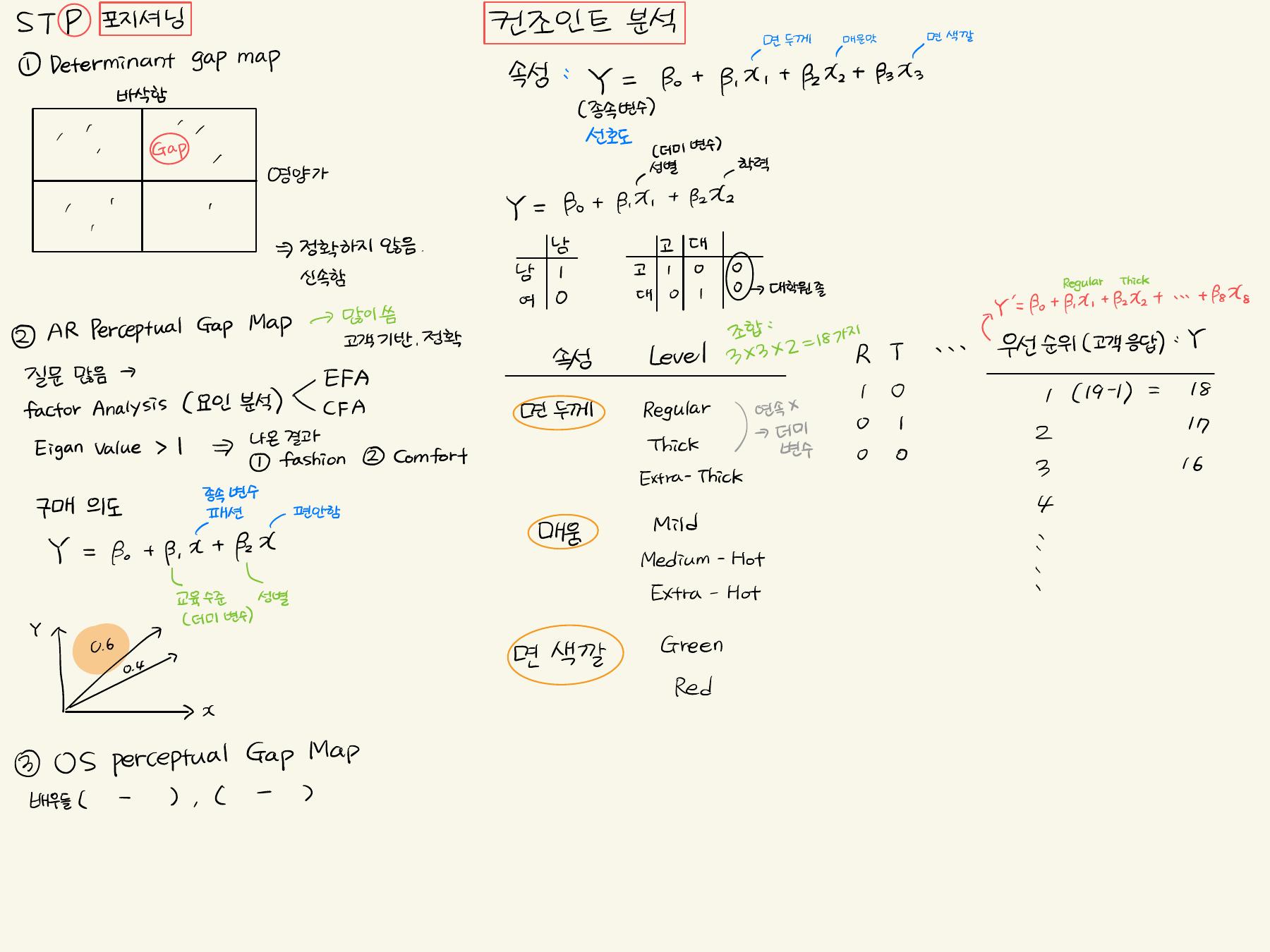 Positioning and conjoint analysis (full page, in Korean)